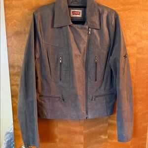 Levi's Women's Charcoal Leather Jacket